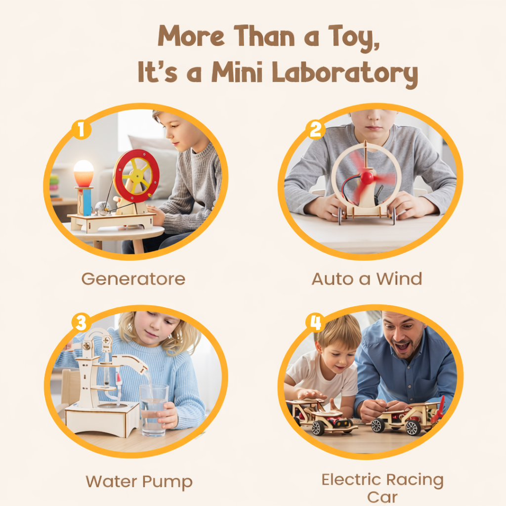 Educational Wooden Car Construction Toy Set for Kids