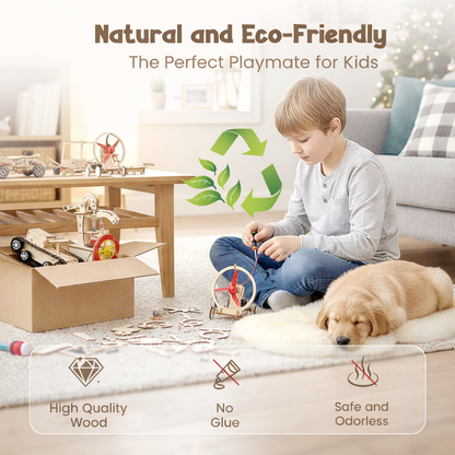 Educational Wooden Car Construction Toy Set for Kids