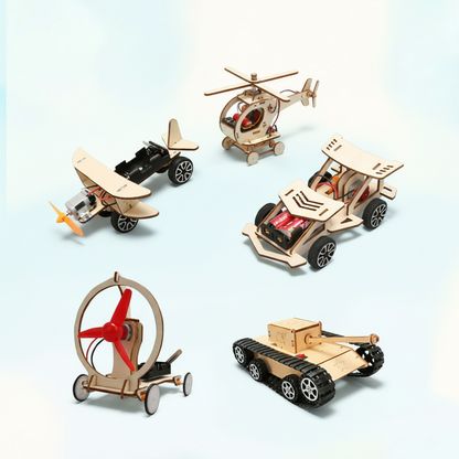 Educational Wooden Car Construction Toy Set for Kids - Lusomart