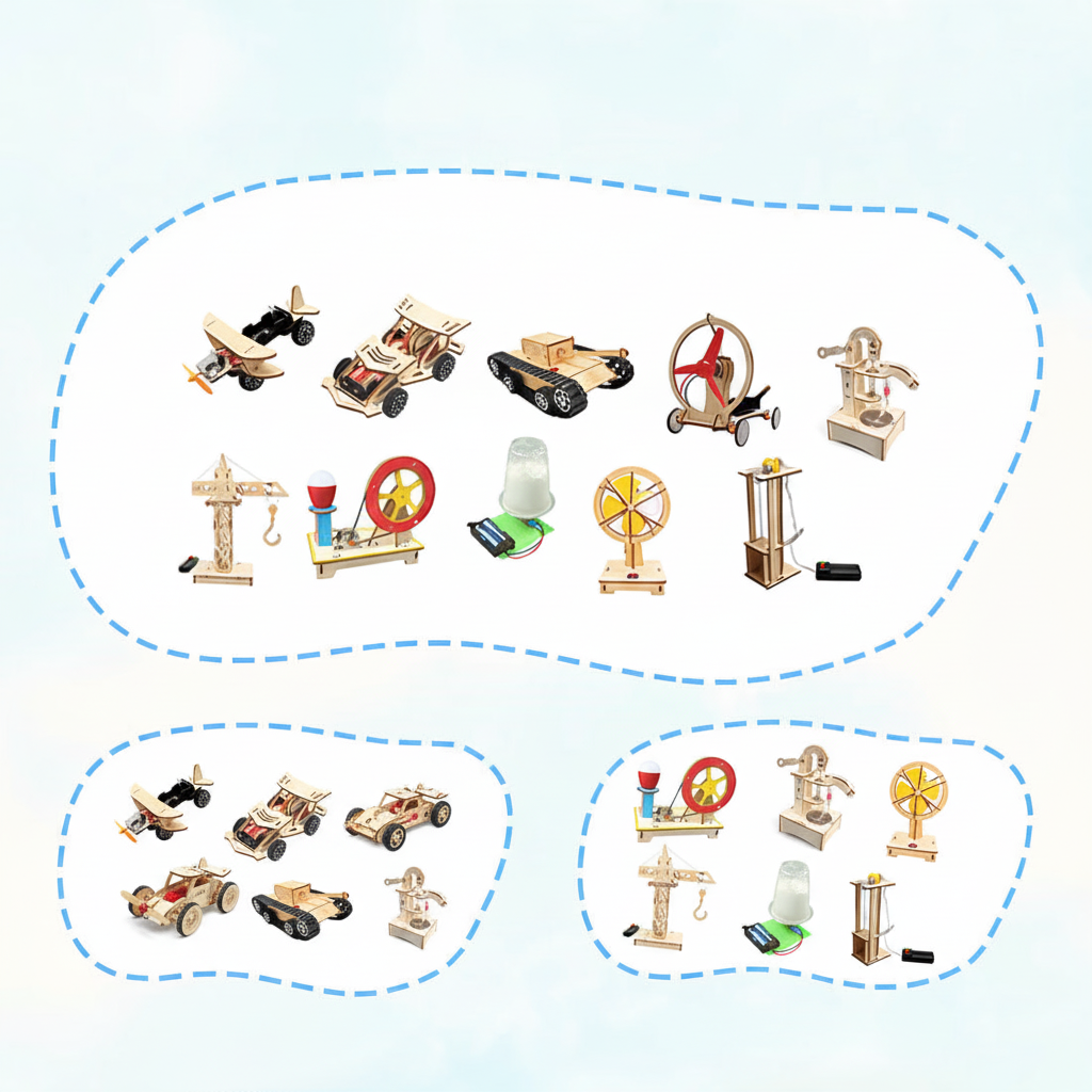 Educational Wooden Car Construction Toy Set for Kids