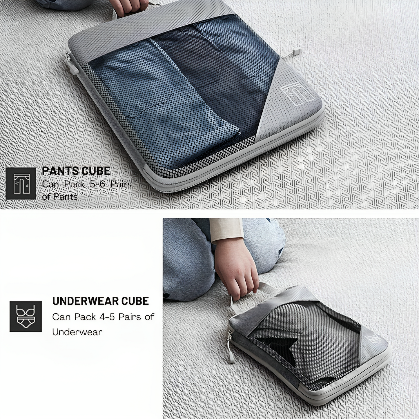 Space Saving Travel Packing Cubes Expand Luggage Capacity