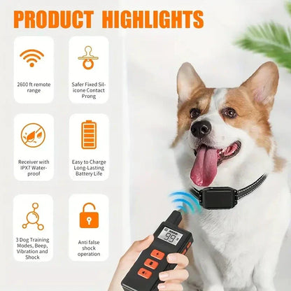 Wireless Rechargeable Dog Training Collar Set