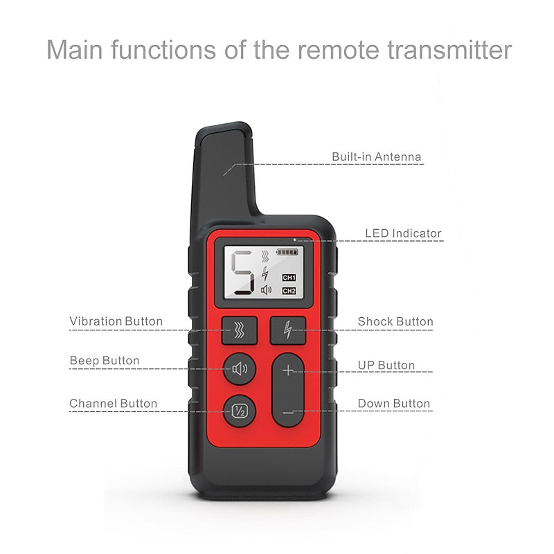 Advanced Waterproof Remote Dog Training Collar 500m Range