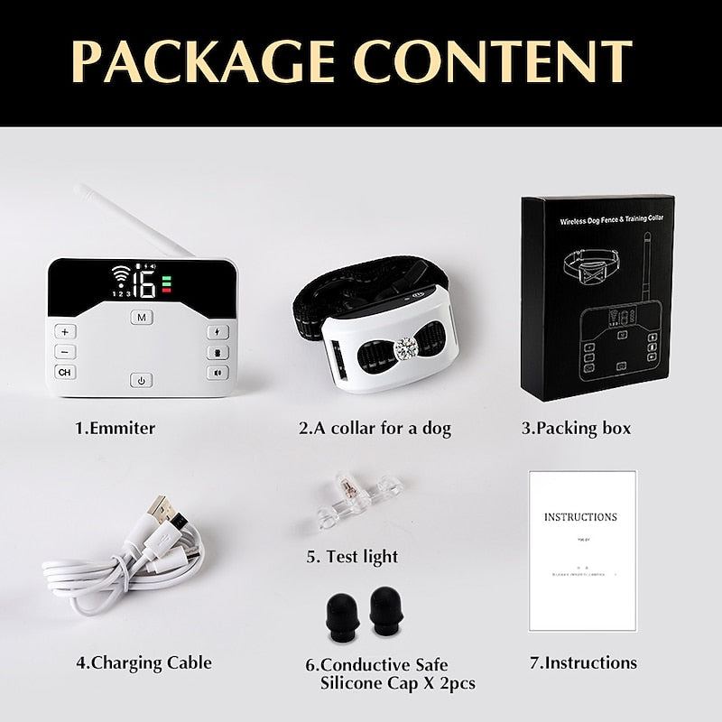 Advanced Wireless Dog Fence Training Collar System