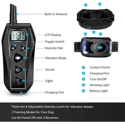 Humane Dog Training Collar with Remote Control
