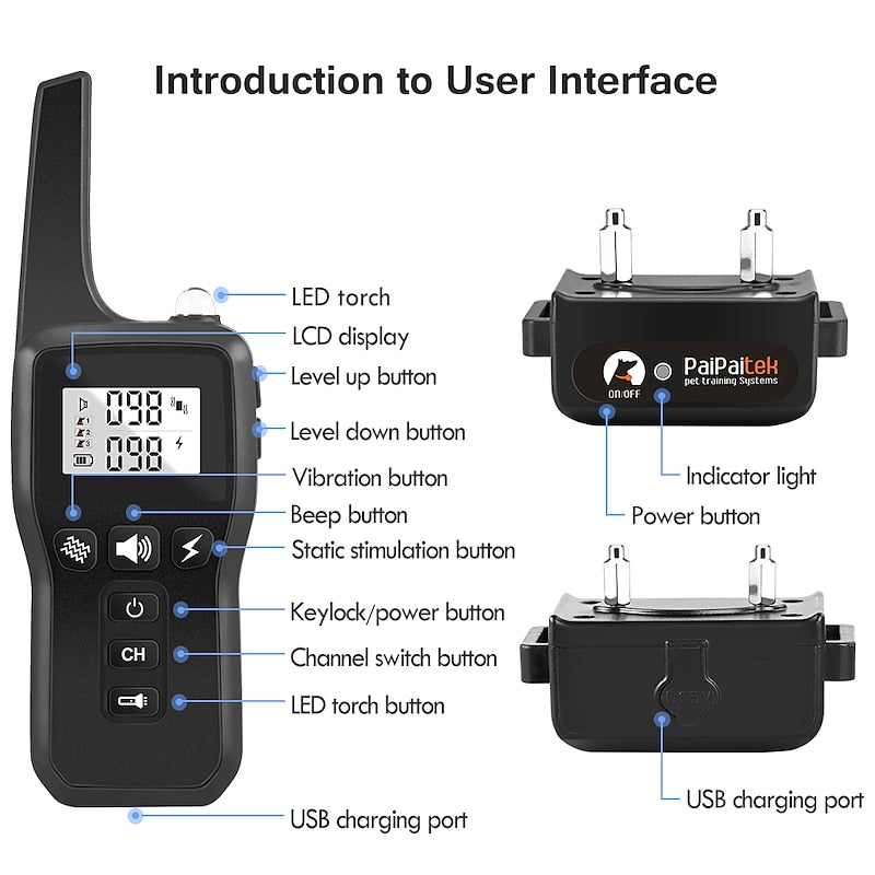 Advanced Remote Dog Training Collar With LED Light