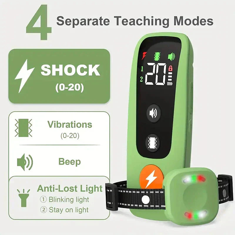 Advanced Pet Training Collar with Beep Vibration Light