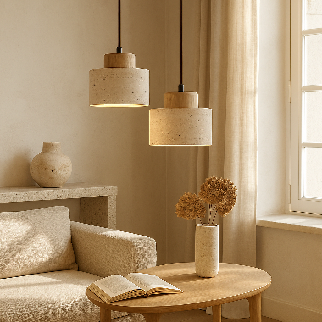 Pendrel | Travertine-Inspired Stone Pendant Light for Modern Homes 2