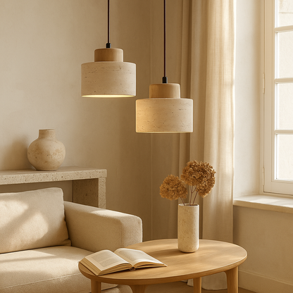Pendrel | Travertine-Inspired Stone Pendant Light for Modern Homes 2