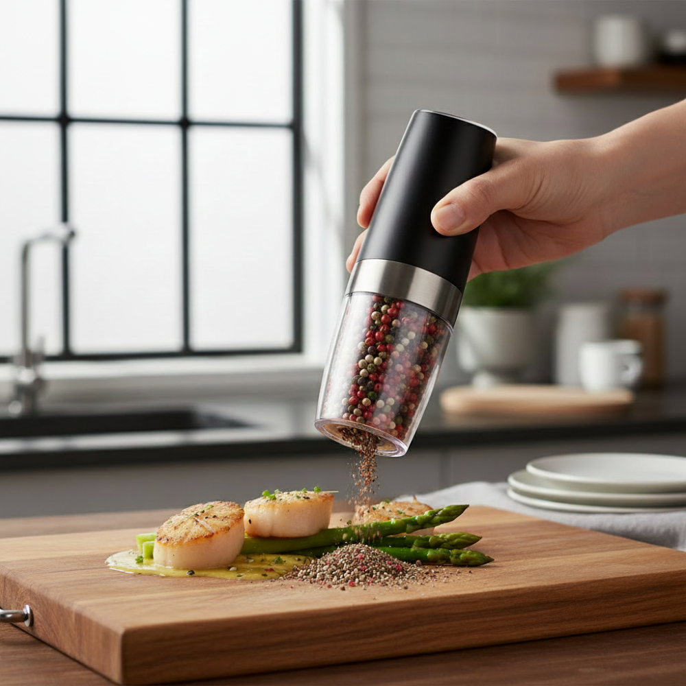 Automatic Salt Pepper Mill Electric Grinder Set