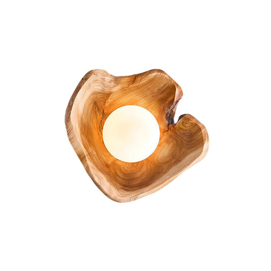 Rustic Wood Wall Light with Cozy Natural Glow - Lusomart