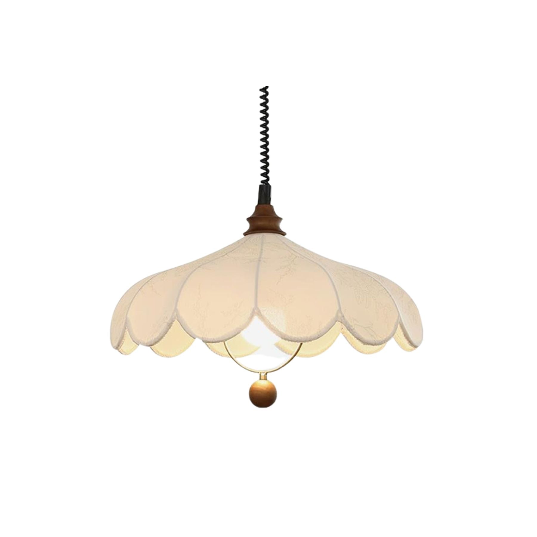 PetalGlow | Elegant Adjustable Fabric Pendant Light for Romantic Ambiance 1
