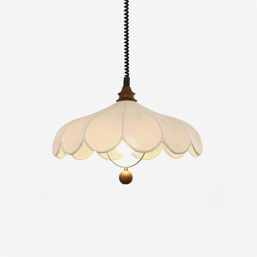 PetalGlow | Elegant Adjustable Fabric Pendant Light for Romantic Ambiance 2