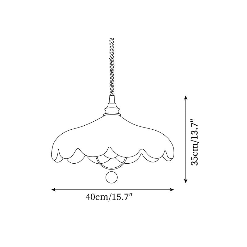 PetalGlow | Elegant Adjustable Fabric Pendant Light for Romantic Ambiance 3