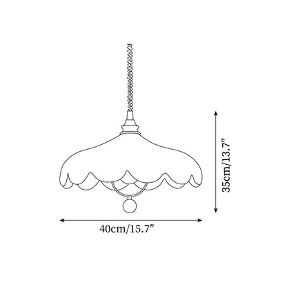PetalGlow | Elegant Adjustable Fabric Pendant Light for Romantic Ambiance 3