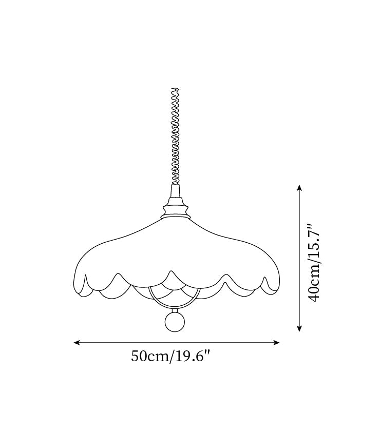 PetalGlow | Elegant Adjustable Fabric Pendant Light for Romantic Ambiance 4