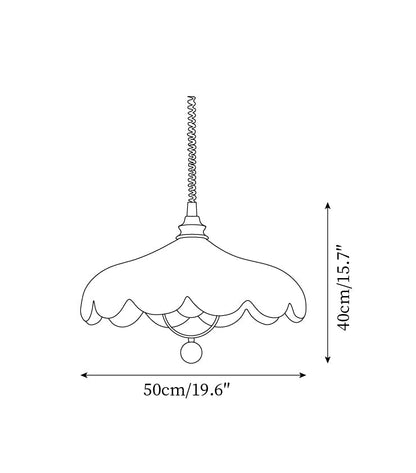PetalGlow | Elegant Adjustable Fabric Pendant Light for Romantic Ambiance 4
