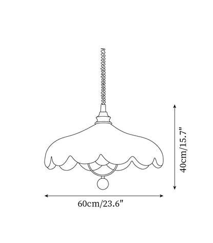 PetalGlow | Elegant Adjustable Fabric Pendant Light for Romantic Ambiance 5