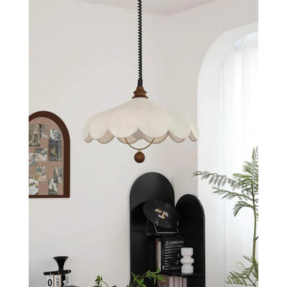 PetalGlow | Elegant Adjustable Fabric Pendant Light for Romantic Ambiance 7