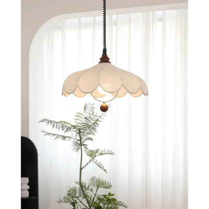 PetalGlow | Elegant Adjustable Fabric Pendant Light for Romantic Ambiance 8