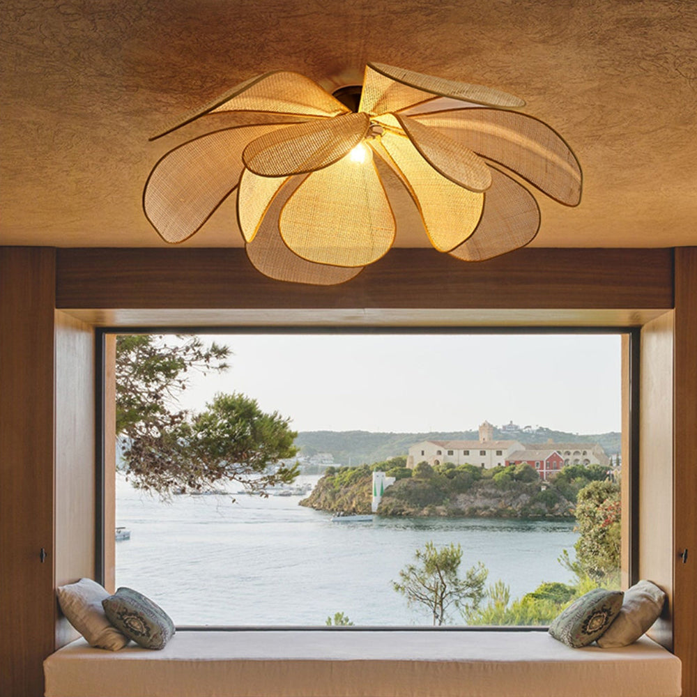 Petal Rattan Flower Pendant Lamp 11