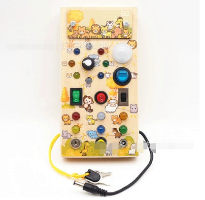 Peuters Interactief Speelbord Houten LED 15 Lampjes Montessori Educatief Speelgoed 3