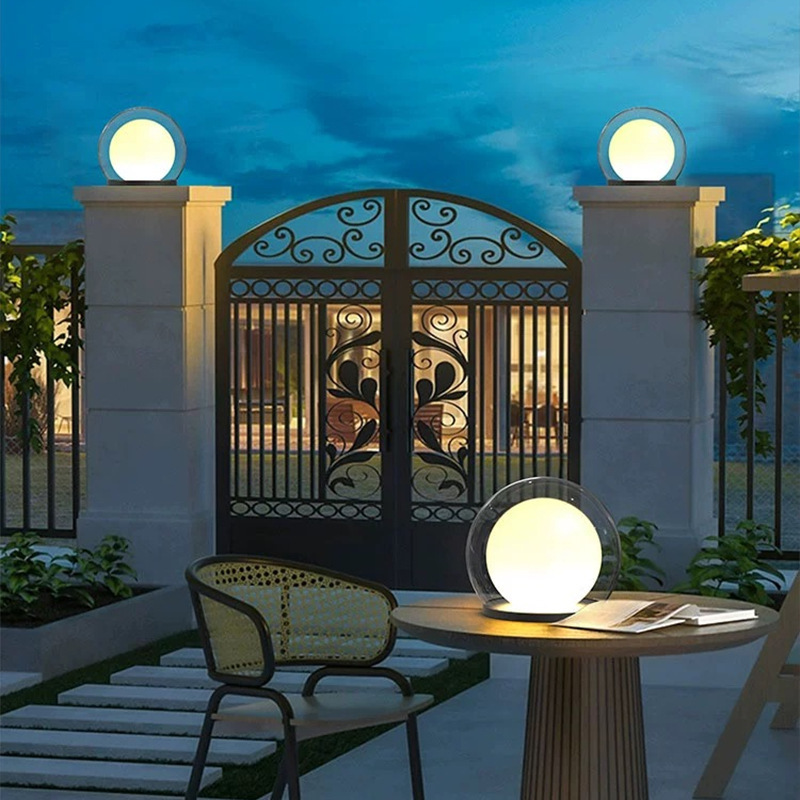 Outdoor Double Layer Solar Globe Lanterns