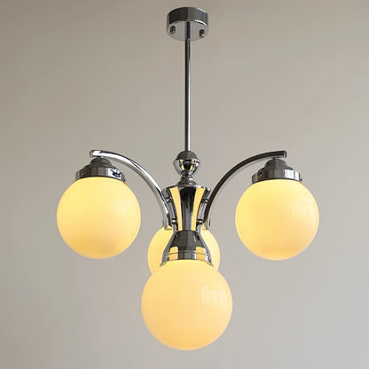 Round Rosy White Crystal Chandelier Soft Glow