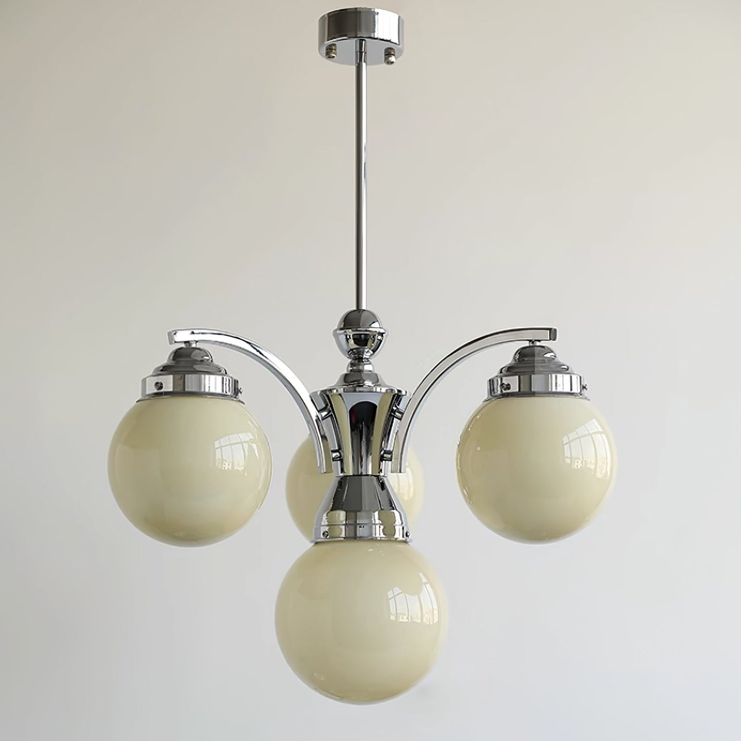 Round Rosy White Crystal Chandelier Soft Glow