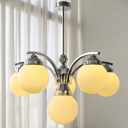 Round Rosy White Crystal Chandelier Soft Glow