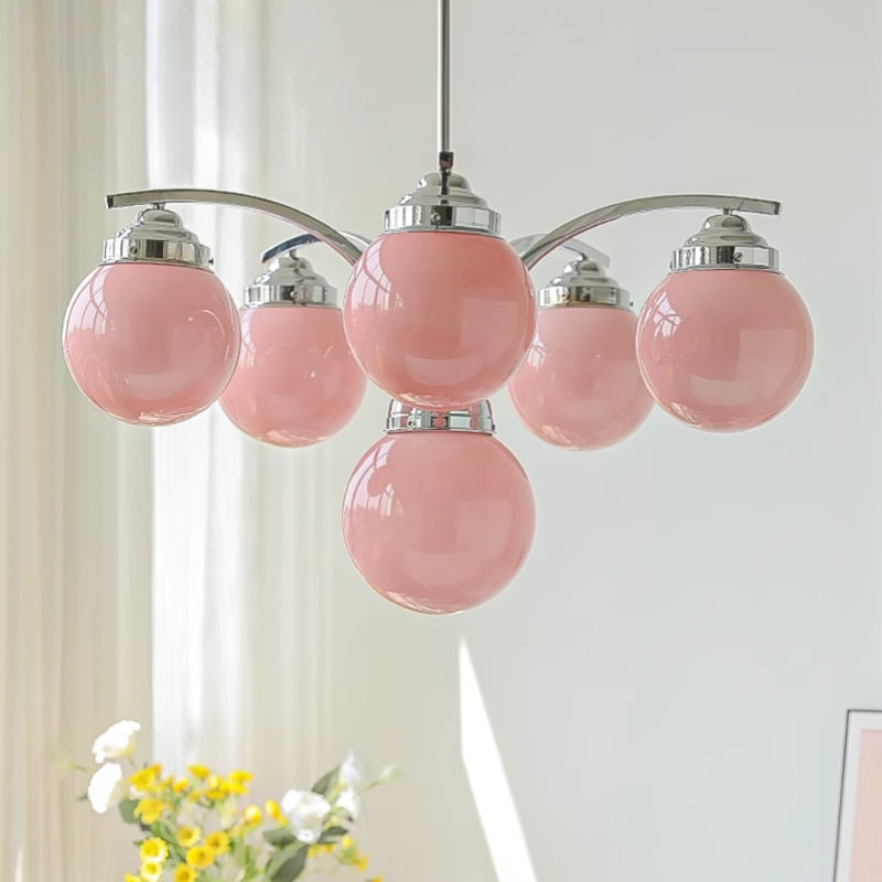 Round Rosy White Crystal Chandelier Soft Glow - Lusomart