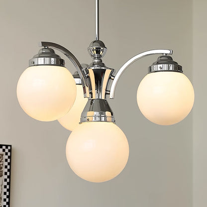 Round Rosy White Crystal Chandelier Soft Glow