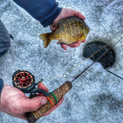 Premium Carbon Inline Ice Fishing Reel with Magnetic System