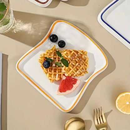 Platti Toast Shaped Ceramic Plate Inovessa