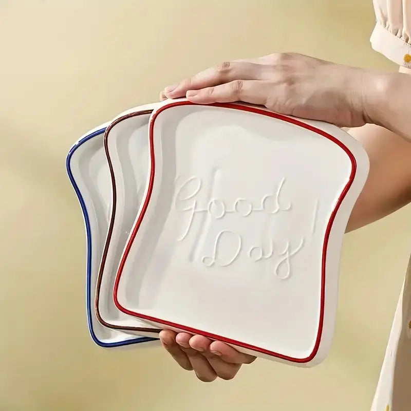 Platti Toast Shaped Ceramic Plate Inovessa