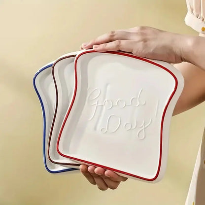Platti Toast Shaped Ceramic Plate Inovessa
