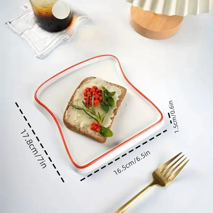 Platti Toast Shaped Ceramic Plate Inovessa