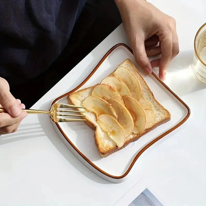 Platti Toast Shaped Ceramic Plate Inovessa