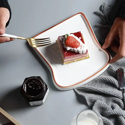 Platti Toast Shaped Ceramic Plate Inovessa