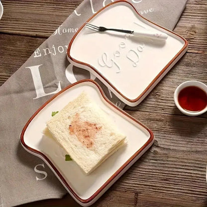 Platti Toast Shaped Ceramic Plate Inovessa