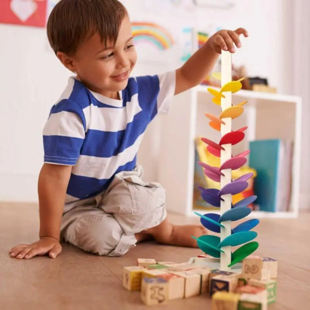 PlayBloom - Rainbow Marble Tree with Soothing Sound and Interactive Drop Design 5
