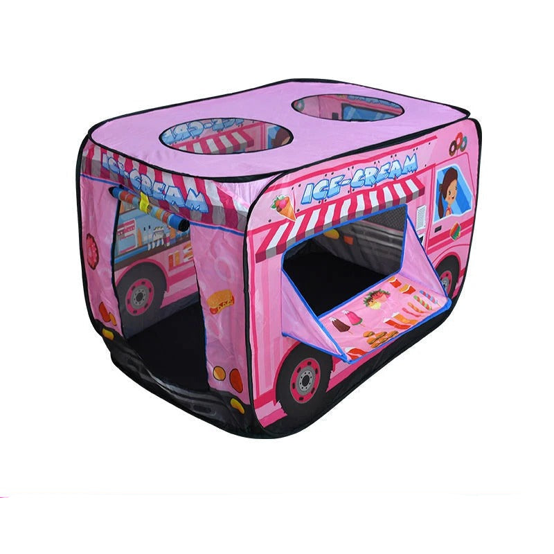 Portable Kids Playhouse Tent with Fun Vehicle Themes - Lusomart