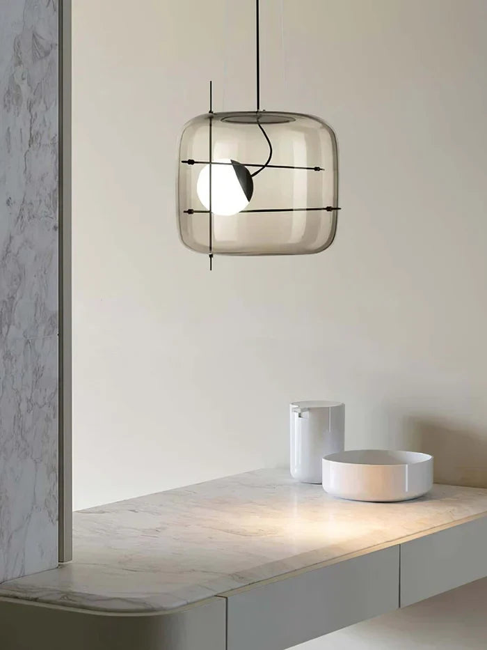 Elegant Glass Drop Ceiling Lamp