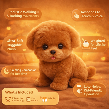 Cuddly Electronic Pet Puppy Realistic Soft Toy Dog