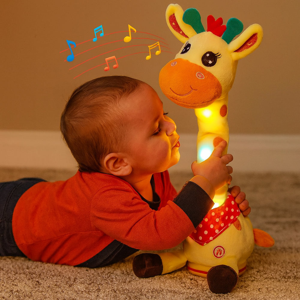 Cuddly Musical Giraffe Toy for Children - Lusomart