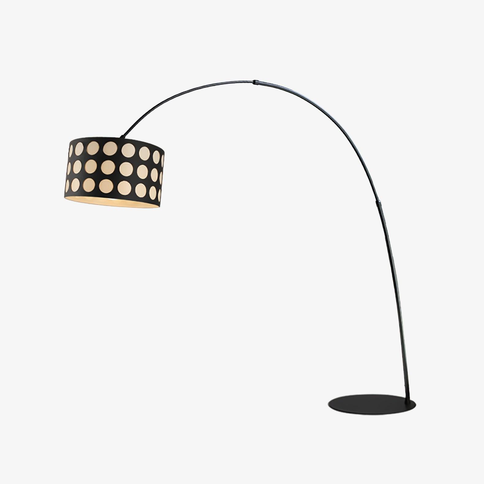 PolkaGlow | Stylish Modern Fabric Arc Floor Lamp with Shade 2