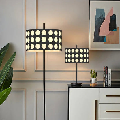 PolkaGlow | Stylish Modern Fabric Arc Floor Lamp with Shade 9