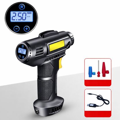 Compact Cordless Tire Inflator Pump with Auto Shut Off