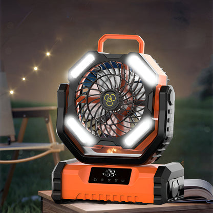 Compact Battery Powered Outdoor Camping Fan with Remote