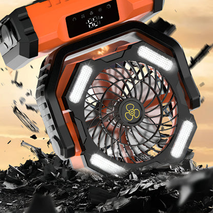 Compact Battery Powered Outdoor Camping Fan with Remote